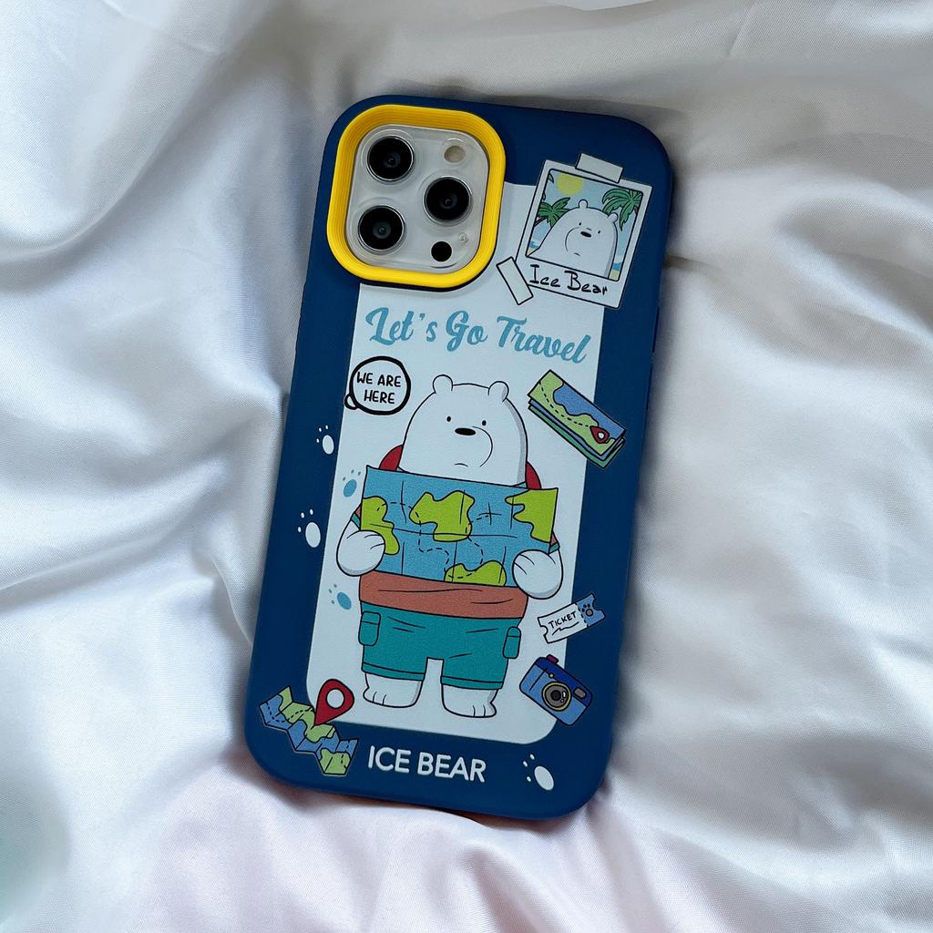 Ốp Điện Thoại Hình Gấu 3 Trong 1 Cho For IPhone 13 12 11 7Plus X Xs Max XR