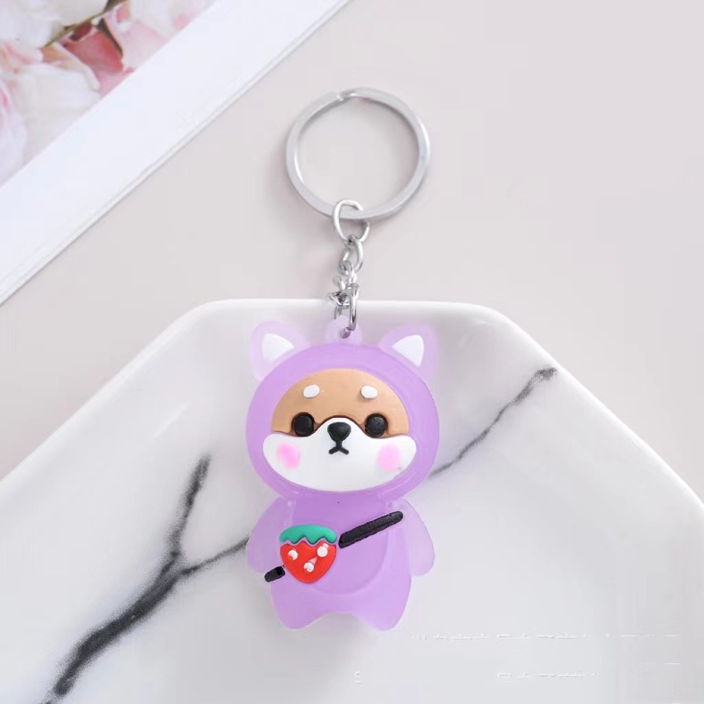 Móc khóa thỏ đeo túi đáng yêu