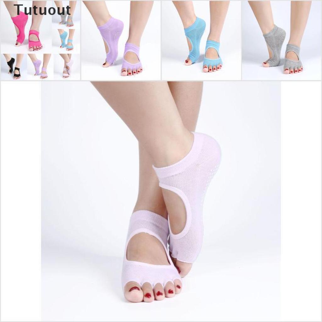 Vớ Cotton Pvc Xỏ Ngón Chống Trượt Hở Ngón Tập Yoga Thể Thao