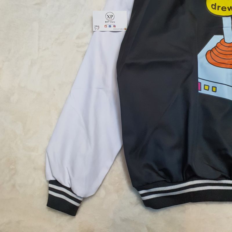 XPstore Áo Khoác Dù Bomber Nam Nữ DREW Tay phối unisex (Ảnh thật)