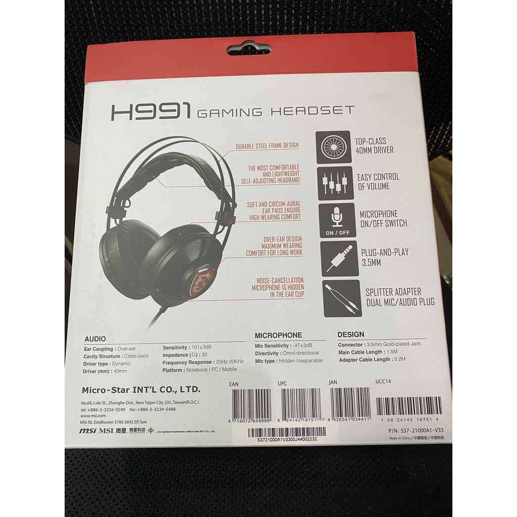 Tai nghe MSI Gaming H991