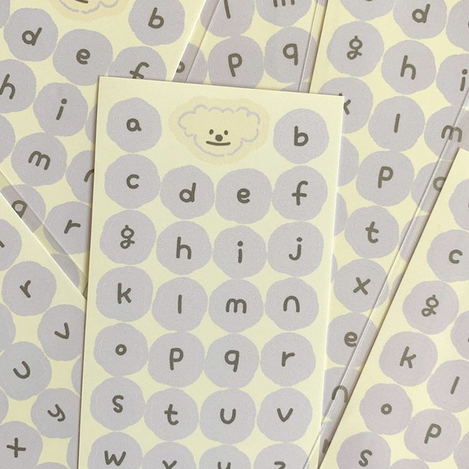 Miếng Dán Trang Trí Hình Chữ Cái Tiếng Anh Mini Độc Đáo