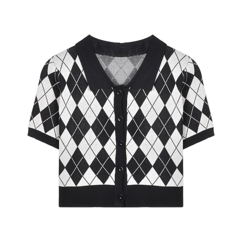 Áo Dệt Kim Tay Ngắn Cổ Tròn Thời Trang Sành Điệu Cho Nữ | BigBuy360 - bigbuy360.vn