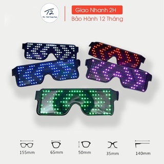Kính Led Phát Sáng Nhiều Màu, Tùy Chỉnh 8 Chế Độ Với Cổng Sạc USB Tiện Dụng, Phù Hợp Đi Bay Đi Bar Giải Trí