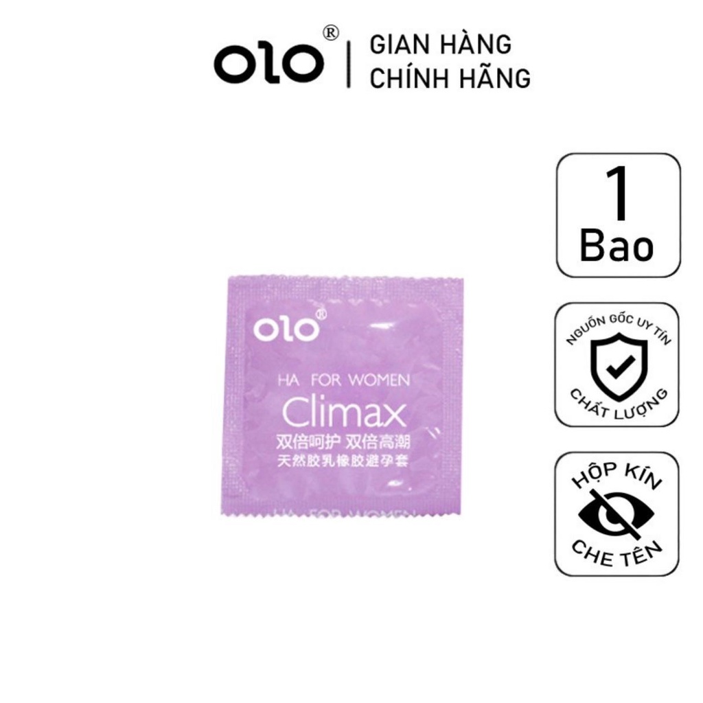 Bao cao su OLO Climax có gai(936 gai) bcs siêu mỏng nhiều gel 1BCS