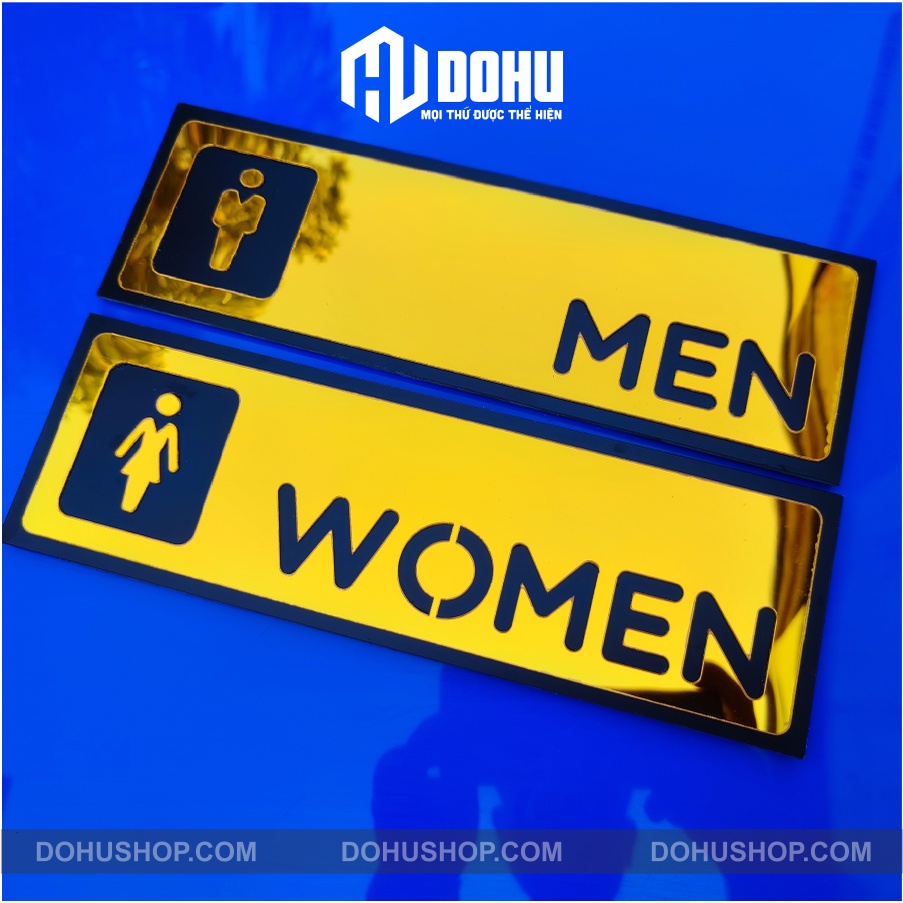 Bộ 2 Bảng WC, Toilet Men và Women Gắn Nhà Vệ Sinh