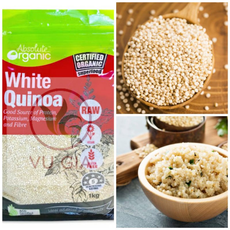 Hạt Diêm mạch White Quinoa Úc hữu cơ gói 1kg