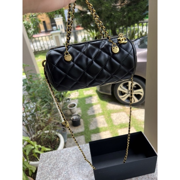 Túi Chane-l vip gift hình trụ size 23cm