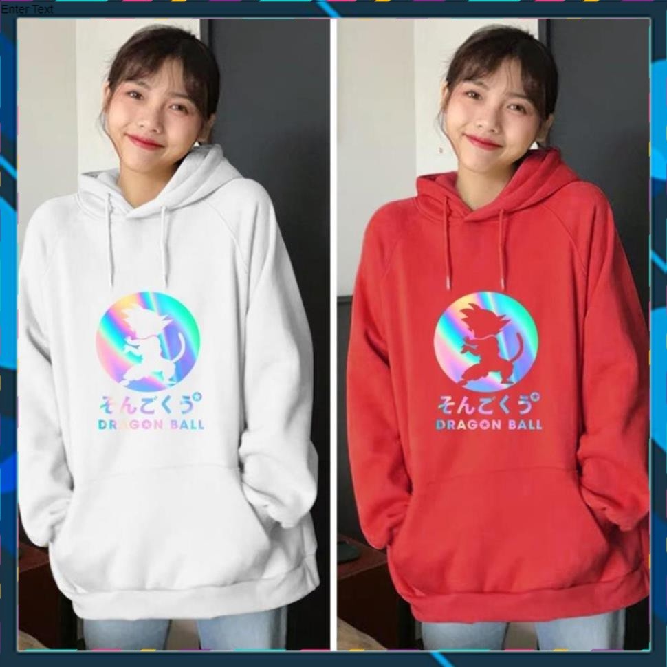 - Áo khoác hoodie phản quang,áo nỉ unisex Dragon Ball êm ái, Freesize cho nam và nữ - KN33 .
