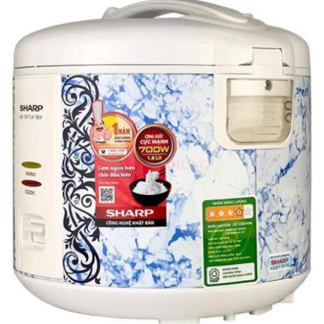 Nồi cơm điện Sharp KS-181TJV 1.8 lít nắp gài - Hàng chính hãng