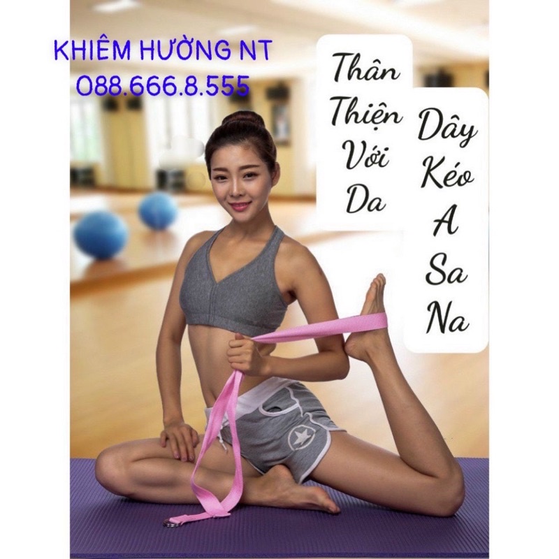 DÂY TẬP YOGA COTTON - dài 1.8 mét -Yoga Khiêm Hường NT