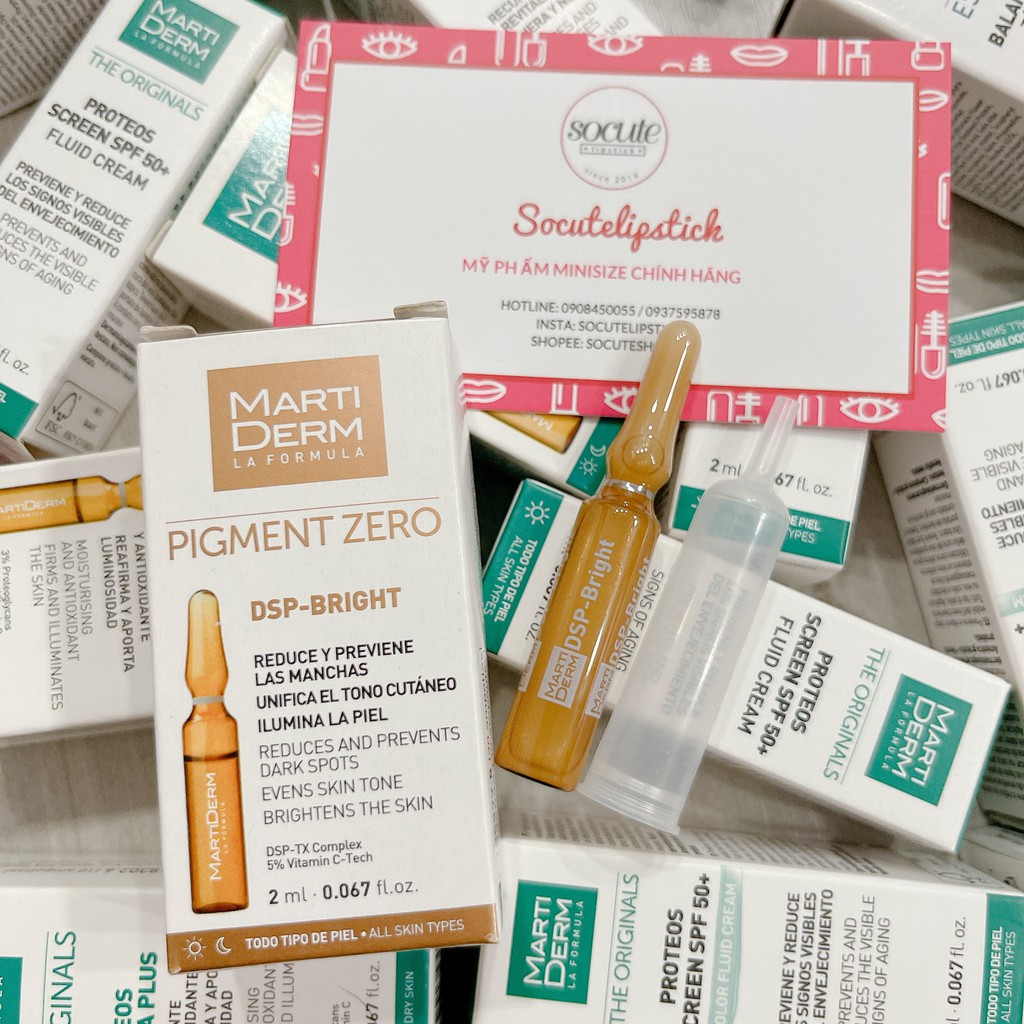 Những Loại Ampoules Marti Derm (DSP Bright, Photo Age, Black Diamond, Hydra Plus, Night Renew, Originals Flash)