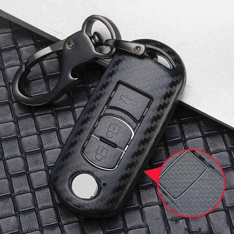 Vỏ Bọc Chìa Khóa Thông Minh Bằng Sợi carbon Cho Mazda CX-5 CX-7 CX-3 CX-9 MX Mazda3 mazda6 Phù Hợp Vỏ Bảo Vệ Chìa Khóa Xe Hơi Mazda cx-4cx-5cx-7cx-9cx-3 Atez 3 8 bao chìa khoá mazda 3 2017 bọc chìa khoá