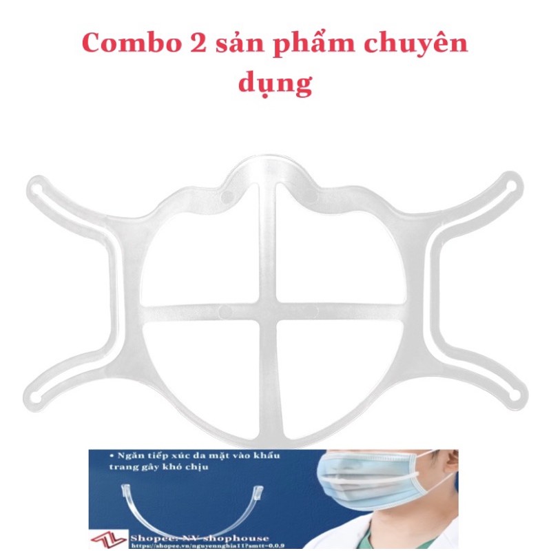 Khẩu trang thông minh (combo 2 sp chống trôi son )