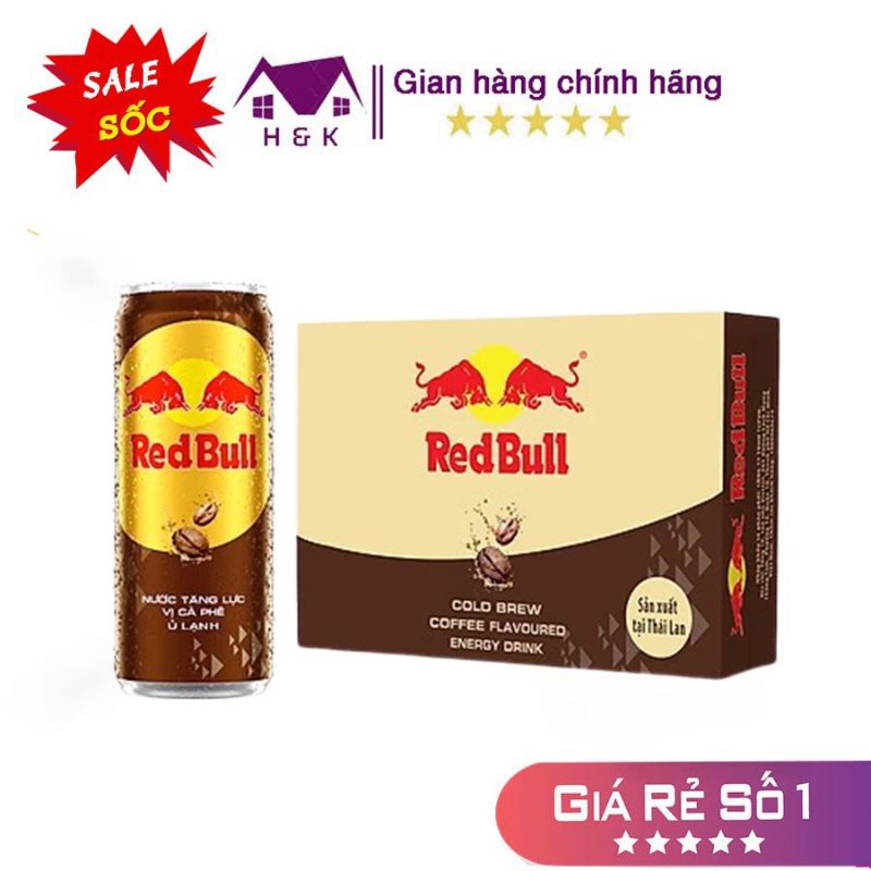 Thùng 24 lon Redbull vị cafe ủ lạnh