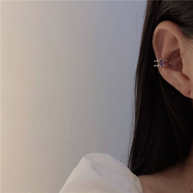 Bộ Ba Món Khuyên Kẹp Tai Đính Tua Rua Đơn Giản Cá Tính Thời Trang