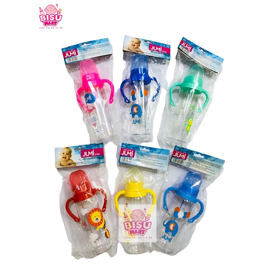 Bình sữa cổ hẹp YuMi 120ml - 240ml (có tay cầm)