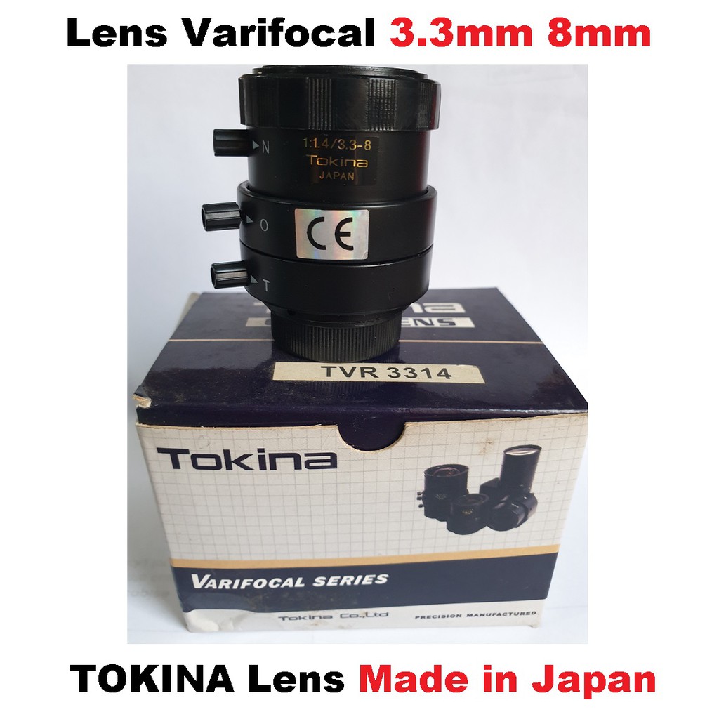 Ống Kính Tokina 3.3mm 8mm Tvr-3314 Made In Japan