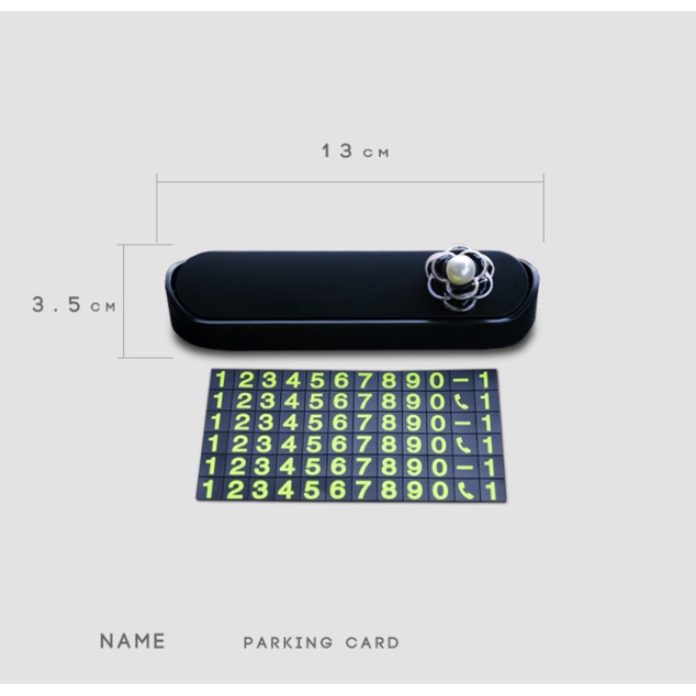 Bảng ghi số điện thoại ô tô khi dừng đỗ, gắn hoa chanel dễ thương-Dũng An shop.