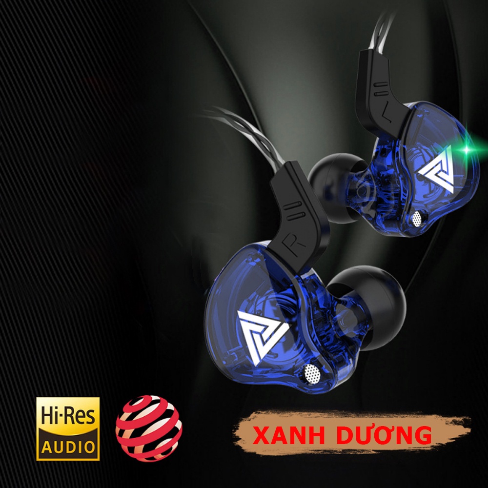 Tai nghe có dây nhét tai gaming chính hãng chống ồn tốt âm thanh HiFi 8D chơi game ngon QKZ- AK6