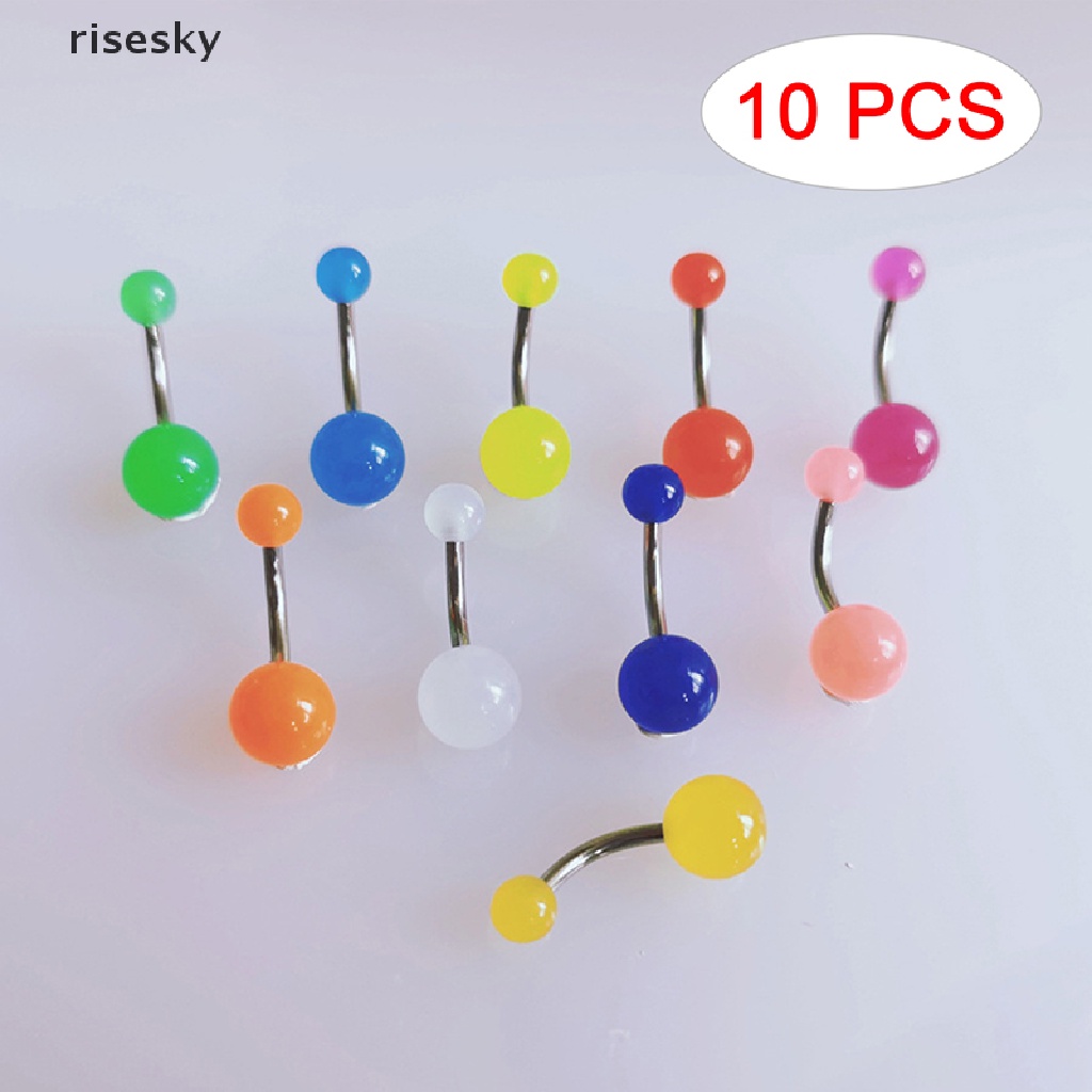 Set 10 Khuyên Rốn Dạ Quang Nhiều Màu Sắc ♨Trên đó