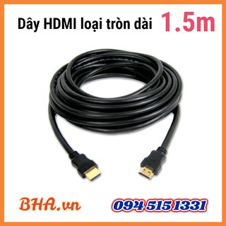 Dây Cáp tín hiệu HDMI dài 1,5m tròn (dẹt)