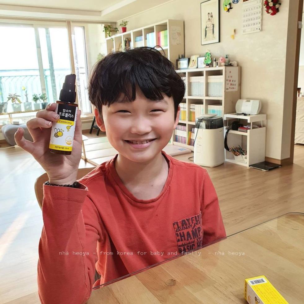 XỊT KEO ONG VÀNG HAMSOA LONICERA PROPOLIS HÀN QUỐC