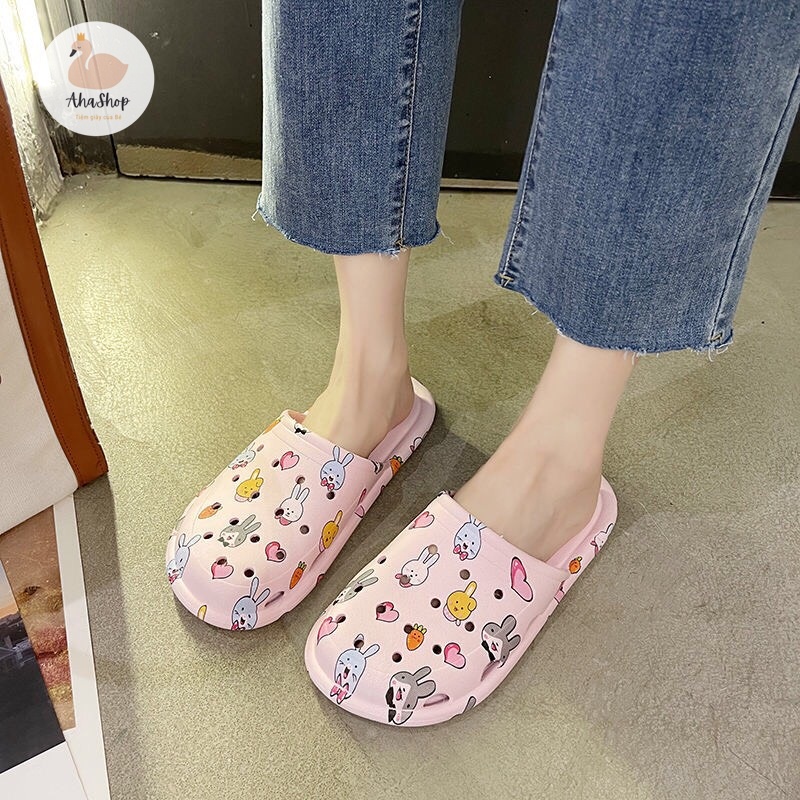 Dép sục đi trong nhà có lỗ hình thỏ cute K064