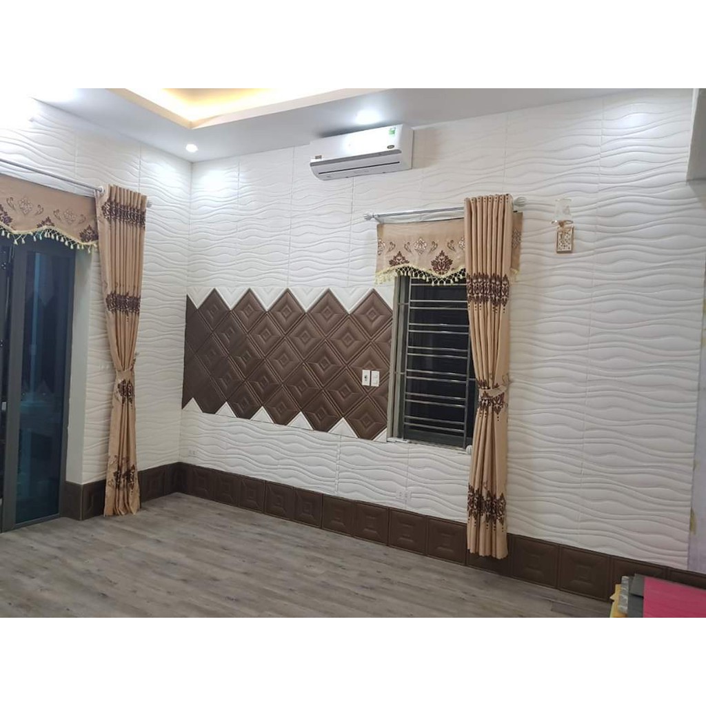 Siêu Rẻ_Xốp Dán Tường 3D Giả Da Loại 1