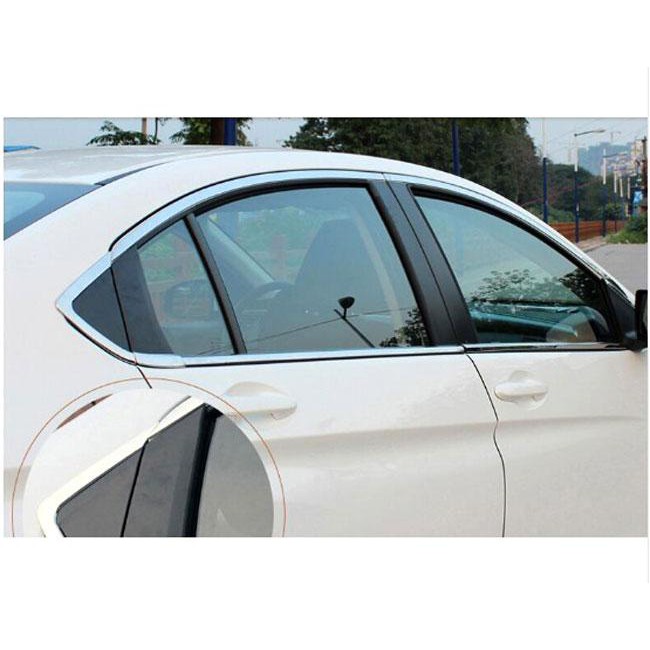 Nẹp viền chân kính, viền cong kính xe Honda City 2018-2020 inox cao cấp