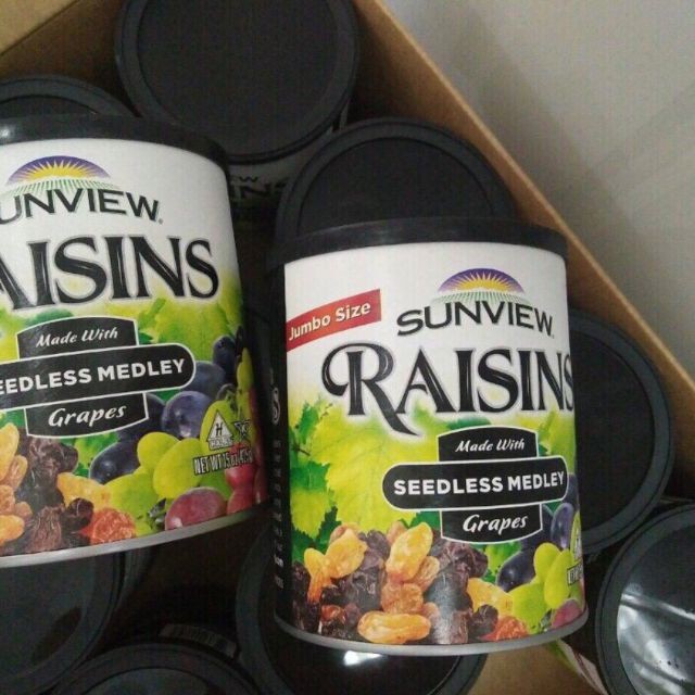 NHO Mỹ THẬP CẨM Sunview Raisins 425g DATE 06 / 2022 DATE MỚI