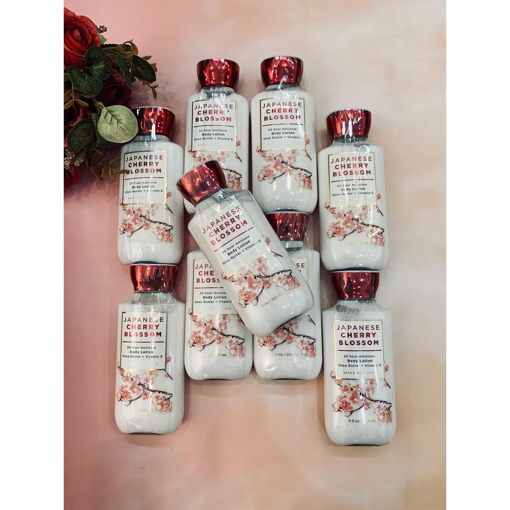 Lotion dưỡng thể JAPANESE CHERRY BLOSSOM Bath & Body Works bill Mỹ CÓ SEAL