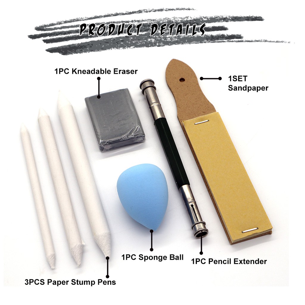 Bộ 7 Dụng Cụ Vẽ Phác Thảo Nghệ Thuật Cho Học Sinh / Sinh Viên SeamiArt