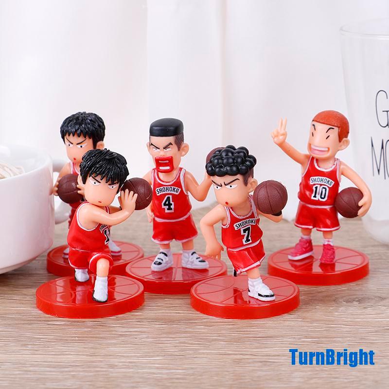 Set 5 Phụ Kiện Trang Trí Bánh Kem Hình Anime Slam Dunk Sakuragi Hanamichi