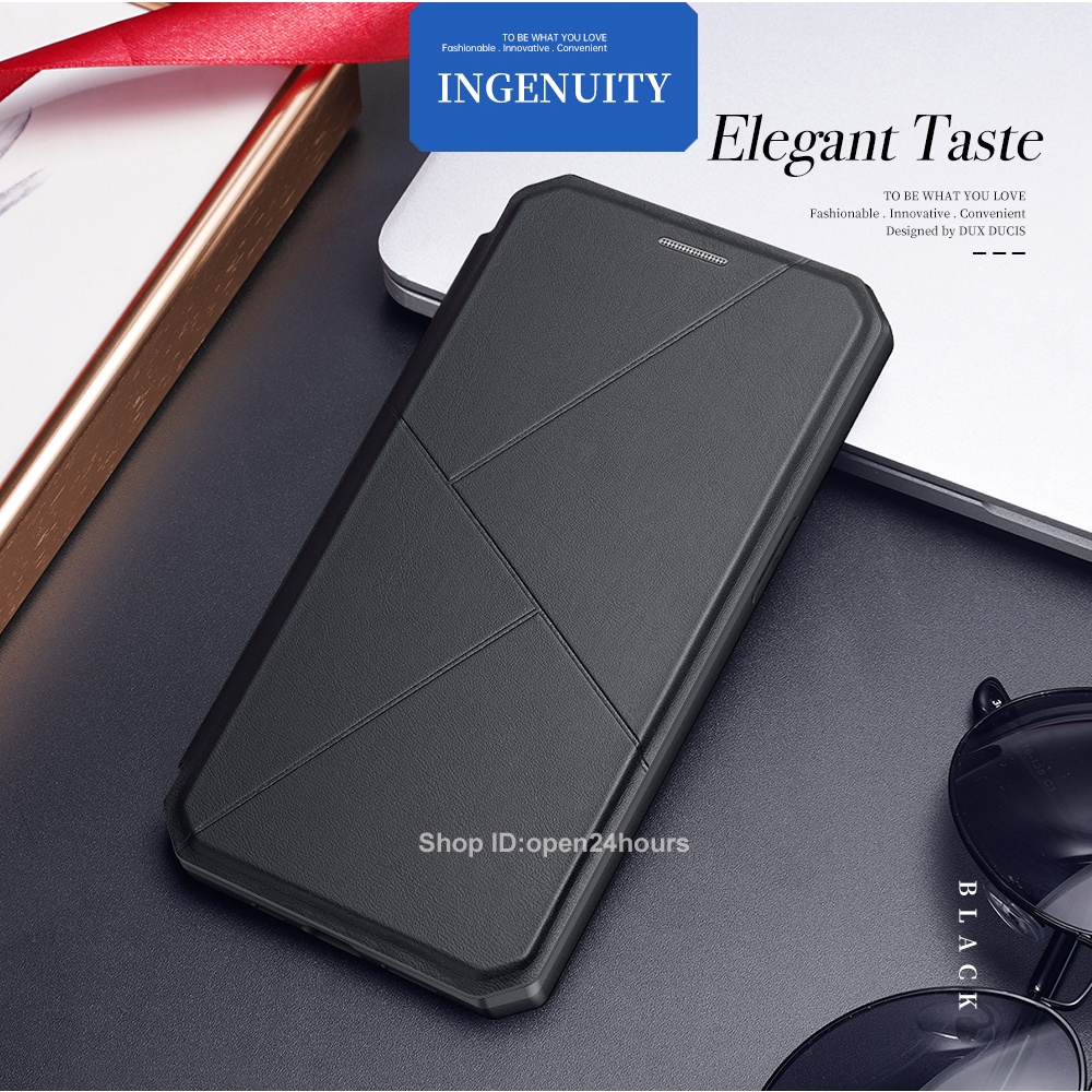 Dux Ducis Samsung Galaxy A23 5G A04s M23 5G A73 A13 A53 S22+ Vỏ điện thoại dạng nắp gập Hộp đựng ví da thật sang trọng
