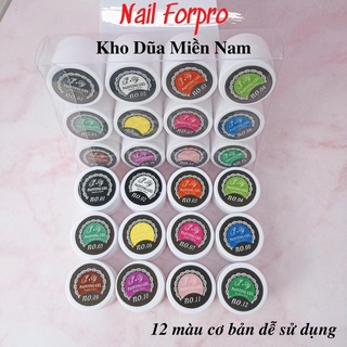 Gel vẽ loang nhiều màu sắc - gel màu trang trí vẽ móng không vón cục