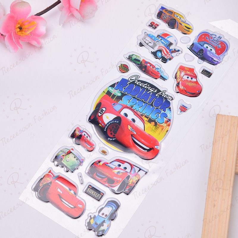 5pcsBộ sticker dán hình các nhân vật trong hoạt hình Vương Quốc Xe Hơi cho trẻ em