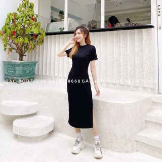 Đầm body xẻ đùi d00078