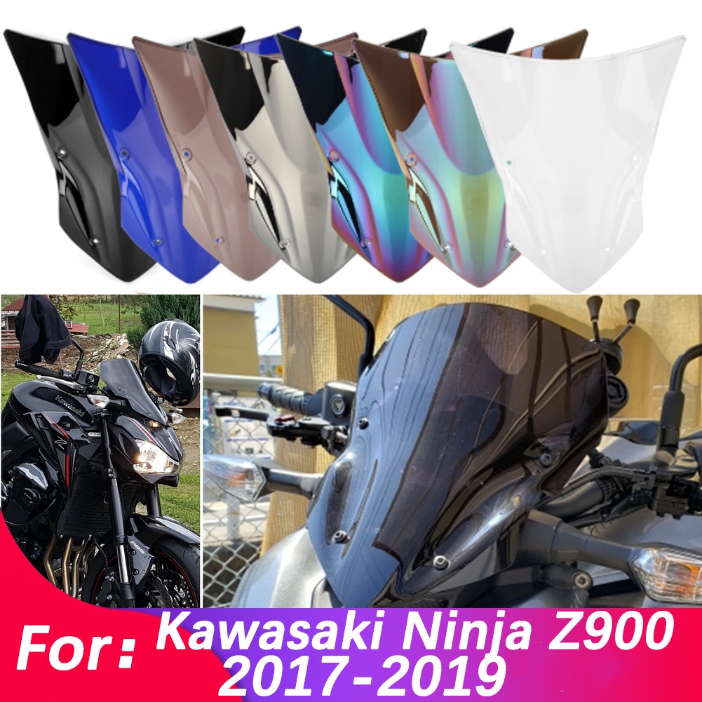 Kính Chắn Gió Bằng Nhựa ABS Hai Bong Bóng Cho Kawasaki Ninja Z 900 Z900 2017 2018 2019