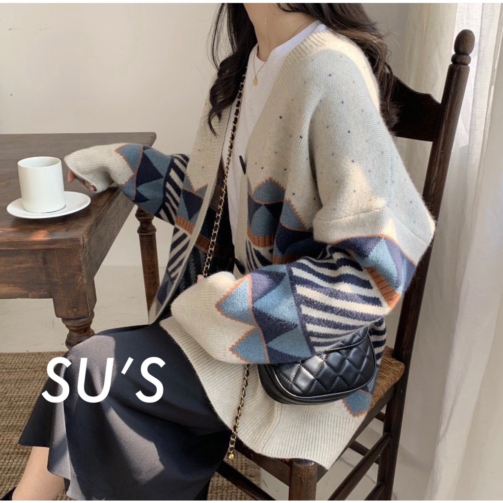 Áo cardigan len họa tiết zigzac A1990 SUSTORE | BigBuy360 - bigbuy360.vn