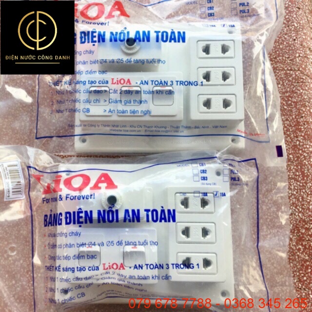 Bảng điện lắp sẵn lioa 2ct 1 ổ cắm