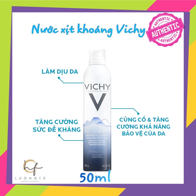 [Mã 2611TIEUDUNG100K giảm 8% đơn 500K] Xịt khoáng cấp ẩm Vichy 50ml