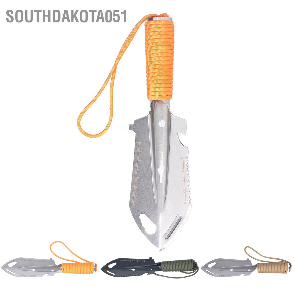 Southdakota051 Mini Trowel Balo Xẻng Thép không gỉ đa chức năng để làm vườn Trồng cây sinh tồn ngoài trời