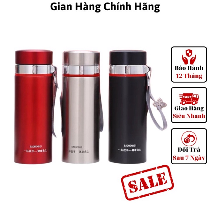 Bình giữ nhiệt 1000ml cao cấp có nắp lọc trà - Bình đựng nước giữ nhiệt lớn tiện lợi lõi inox 304 không gỉ, giữ nước tốt