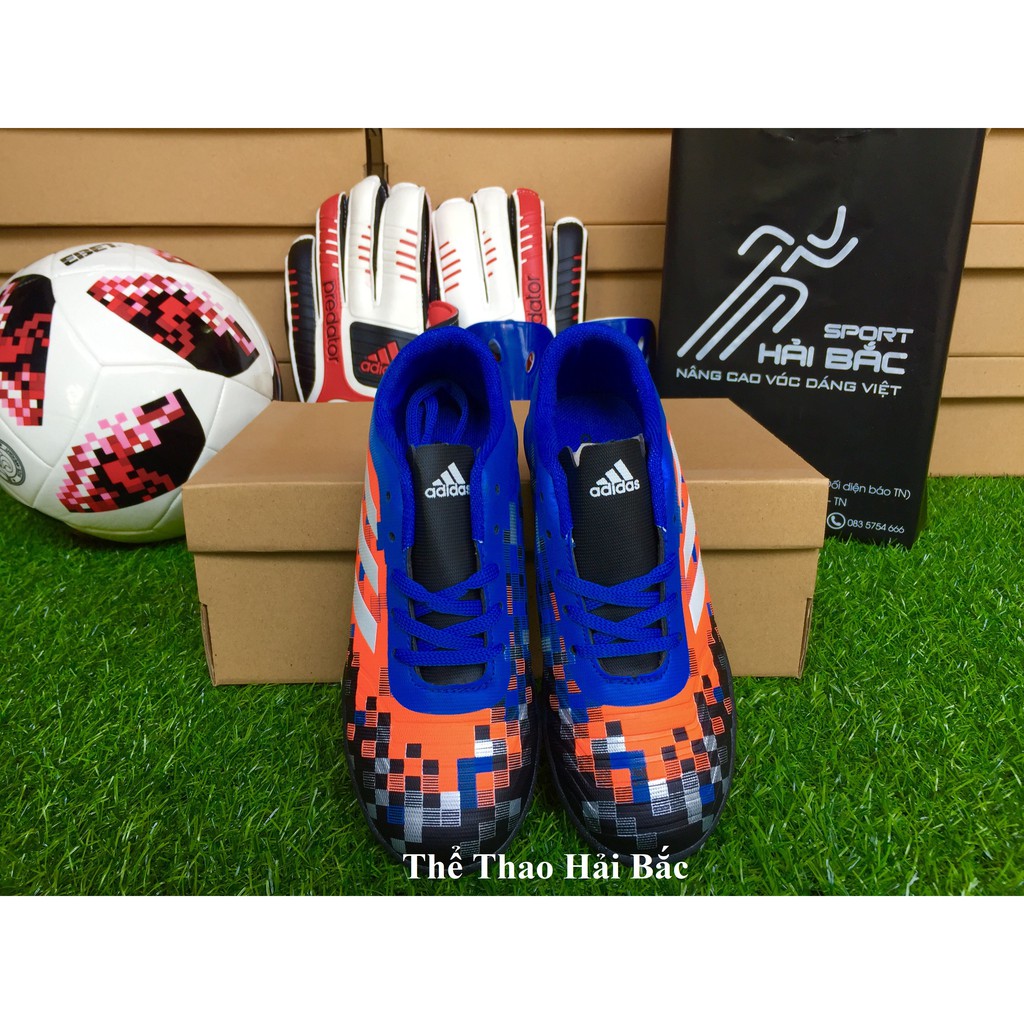 Giày bóng đá TQ đủ kích cỡ cho trẻ em Adidas Predator Tesla TF Xanh Lam