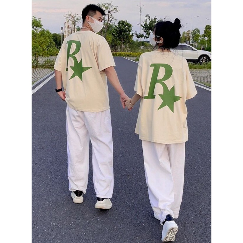 NRVP Áo Thun Mùa Hè Tay Cộc Oversize In Họa Tiết Phong Cách Hàn Quốc Cho Nam / Nữ