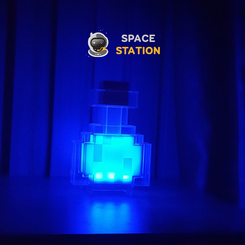 [Sẵn hàng] Đèn POTION LIGHT - lắc đổi màu (8 màu) trong game MINECRAFT - Space Station