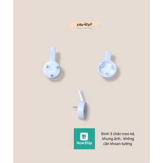 Đinh 3 chân treo đồ, khung ảnh siêu chắc không cần khoan tường - xaviero decor