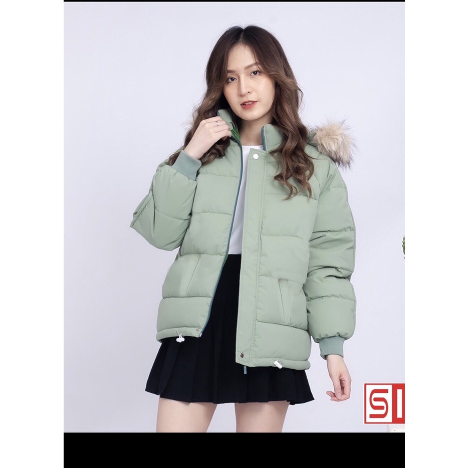 Áo khoác phao nữ đại hàn đẹp phong cách Hàn Quốc dễ thương