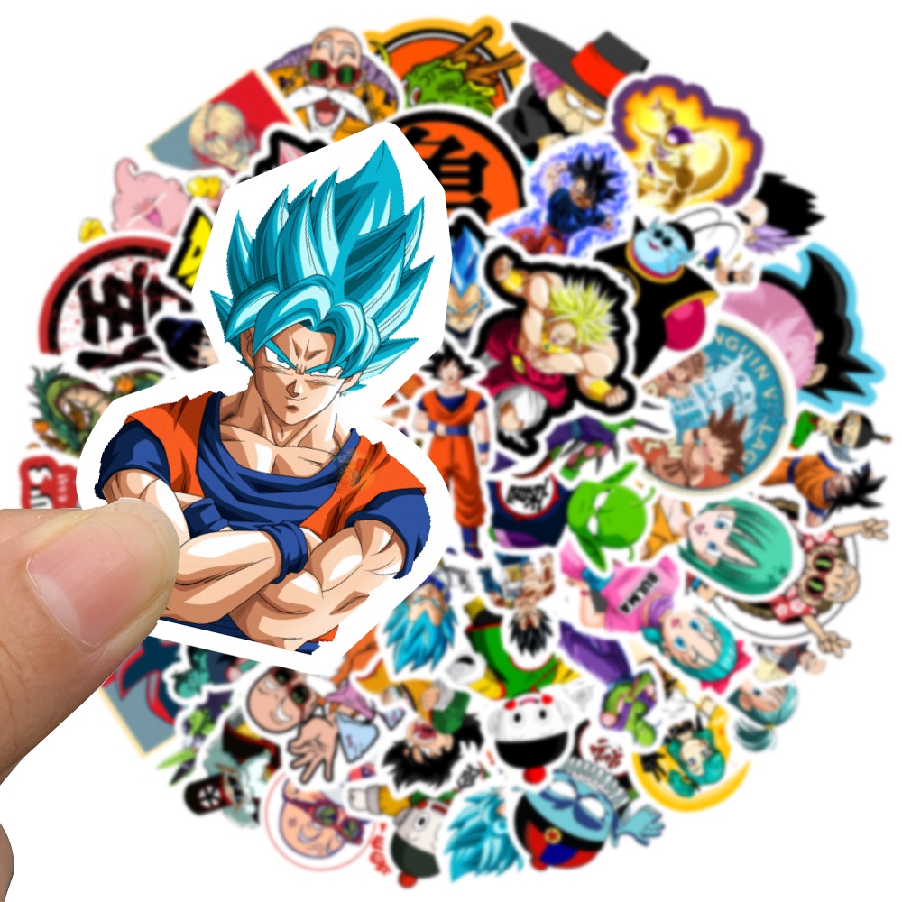 Set 10/50 Sticker Dán Hình Dragon Ball Chống Thấm Nước